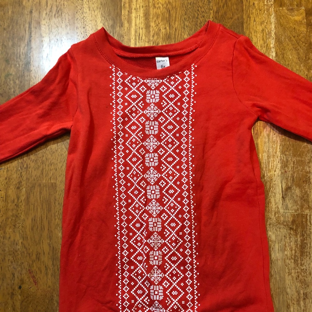 Carters 6x Red Christmas Sweater dress